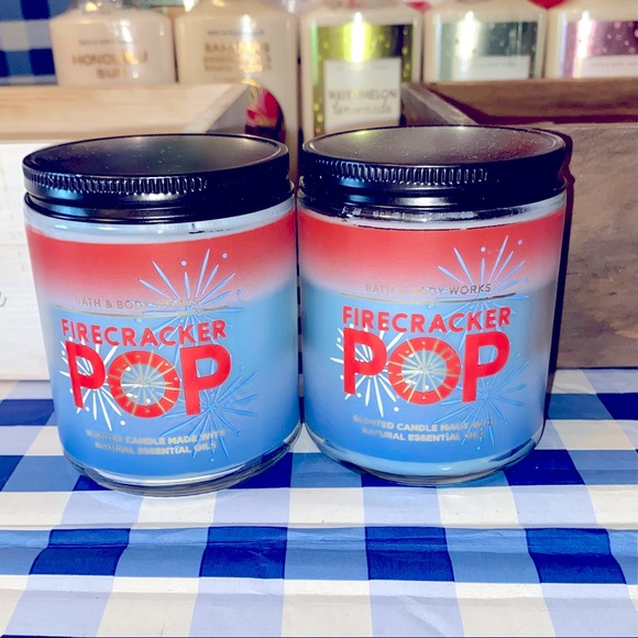 COPY - BATH & BODY WORKS Firecracker Pop Single Wick Candle X2 NEW - Picture 1 of 4